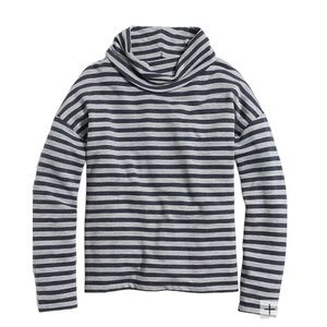 J. Crew Striped tunnelneck pullover sweatshirt